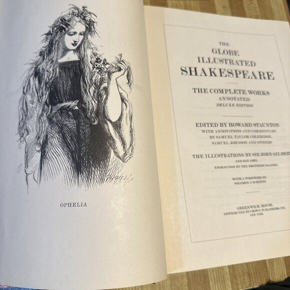 The Globe Illustrated Shakespeare Complete Works Annotated Leather Gilt 1986 - Picture 14 of 16
